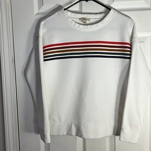 New: Style & Co.: Cream Color Sweatshirt; Soft Cotton, Side Slits, XS